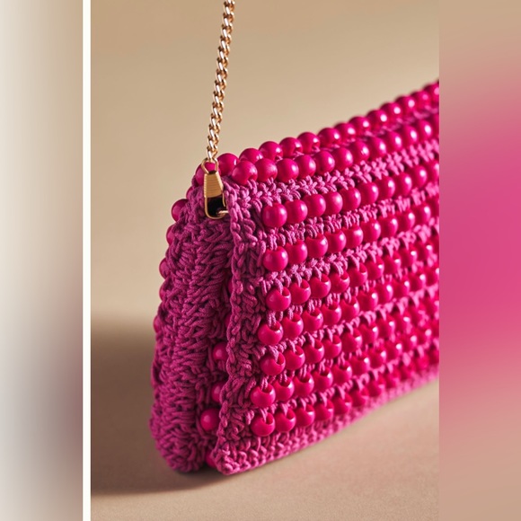 Anthropologie beaded Crochet Clutch - Picture 4 of 16